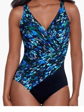 Miraclesuit Sophisticat Oceanus One Piece Swimsuit Women's Size 12